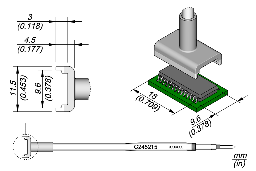 C245215 - Dual In Line Cartridge 9.6 x 18